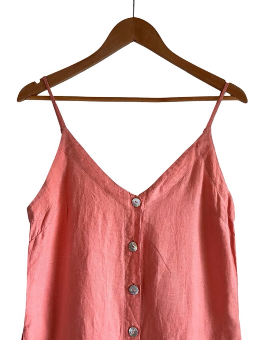 Wilfred linen cropped wide leg sleeveless button down romper XS good condition - Picture 3 of 12